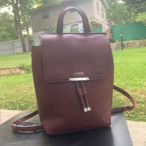 Burgundy Guess Backpack